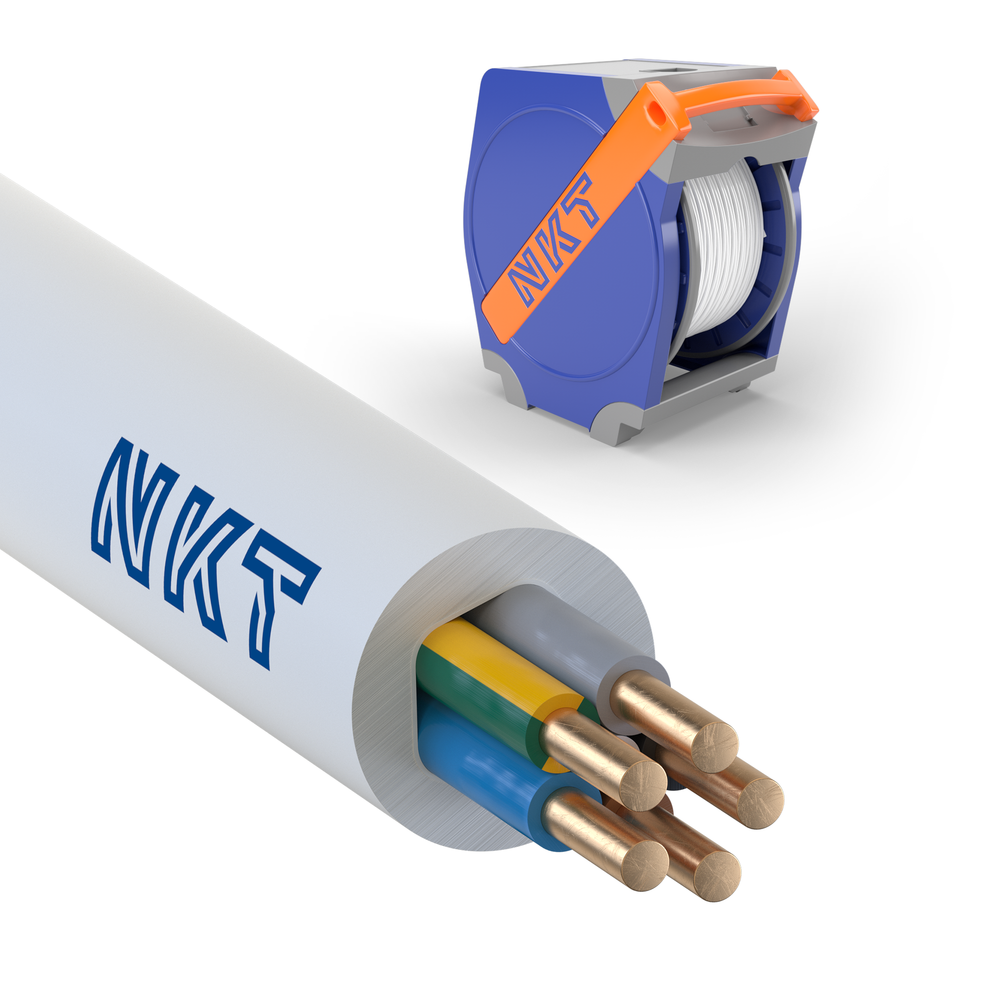 NKT EXQ XTRA Installasjonskabel 5G 2,5 mm², 300/500 V 350 m, qaddy