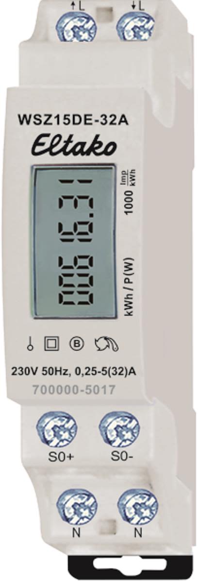 Eltako WSZ15DE-32A Energimätare 1-fas, 32 A, mid, 40-57.5 Hz, IP50