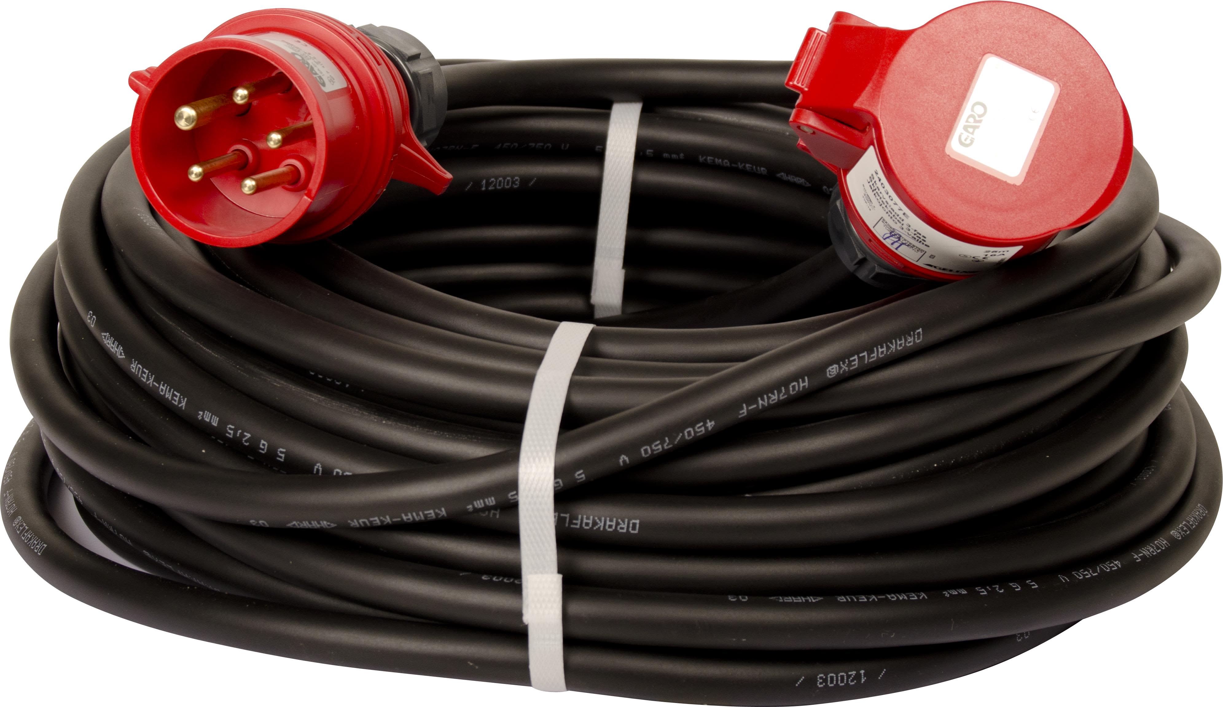 Gelia 010131-25 Skjøteledning 3-fas, 32A, RDOE 5G6 25 m