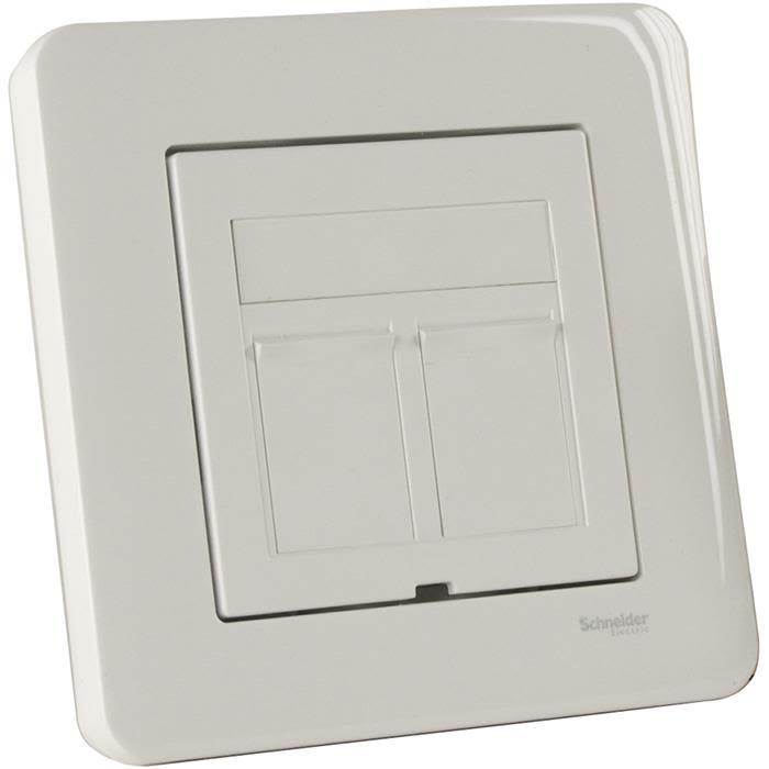 Schneider Electric Exxact Data- och teleuttag infälld, vit