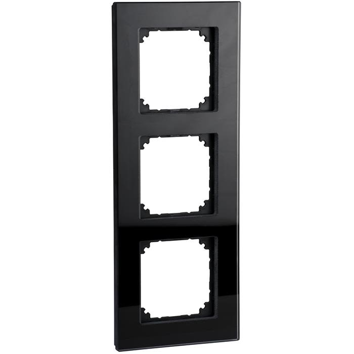 Schneider Electric Exxact Solid Ram glas, svart 3 fack