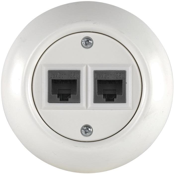 Schneider Electric Renova Data-/telerasia uppoasennus, 2x8-nap. valkoinen