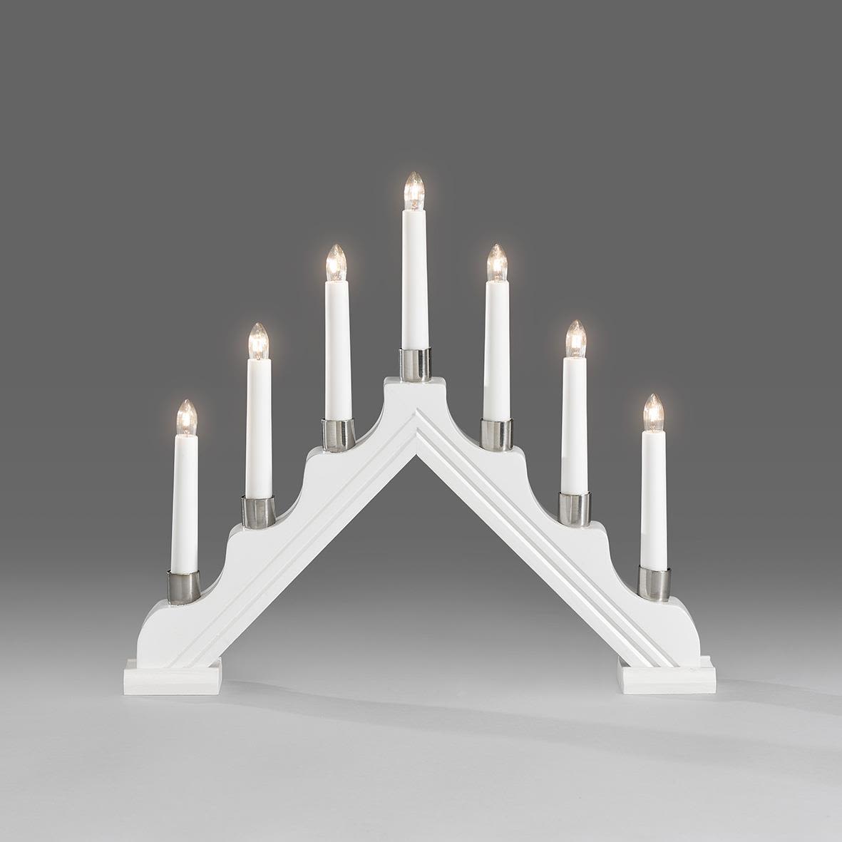 Konstsmide 1041-210 Adventsljusstake 7 ljus vit