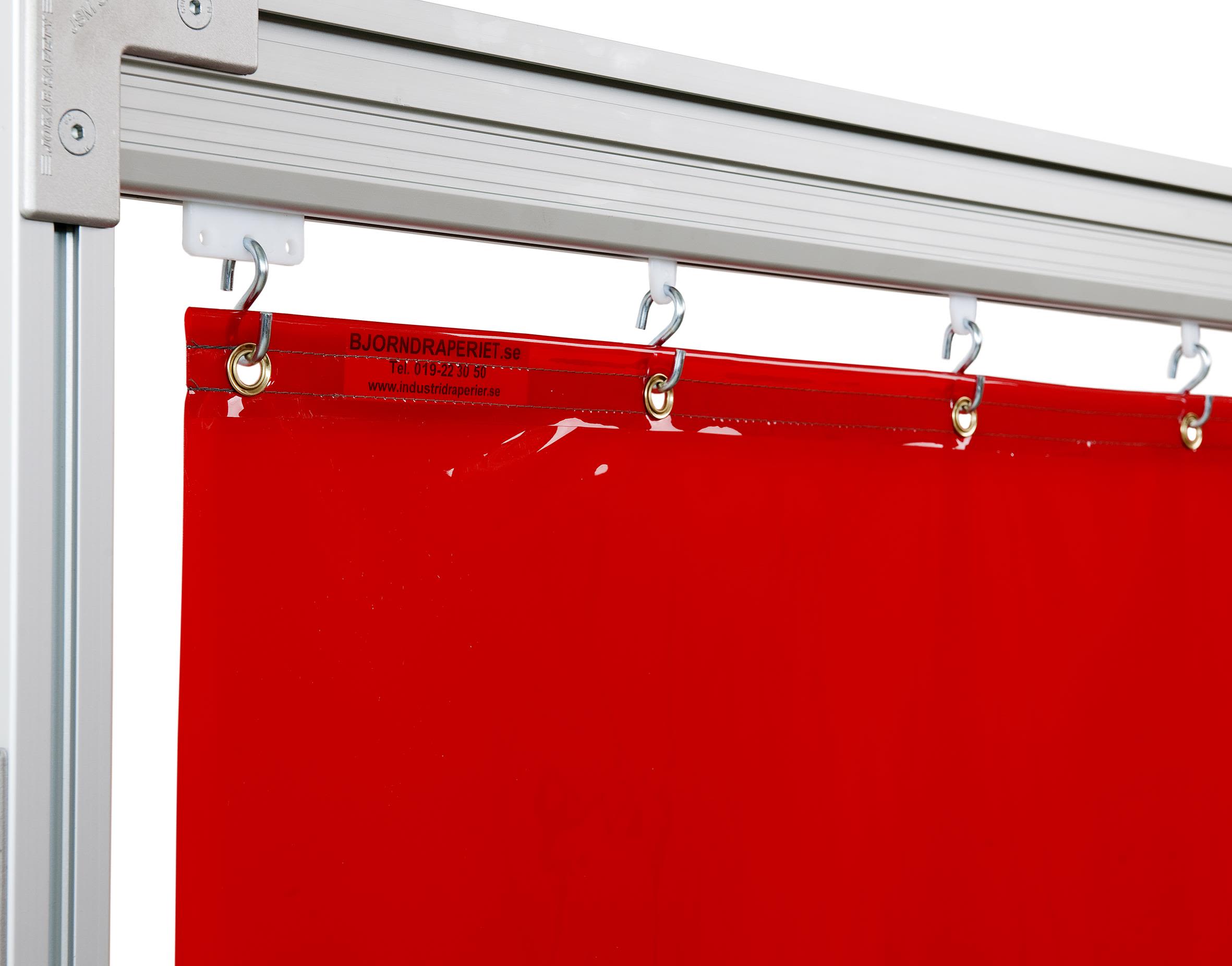 Industridraperier Björndraperiet 102012 Svetsskärm 1,4 x 1,8 m, transparent Röd