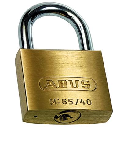 ABUS 65/40 KD, Tradisjonell, Nøkkellås, Bruk flere nøkler, Messing, Messing, Stål
