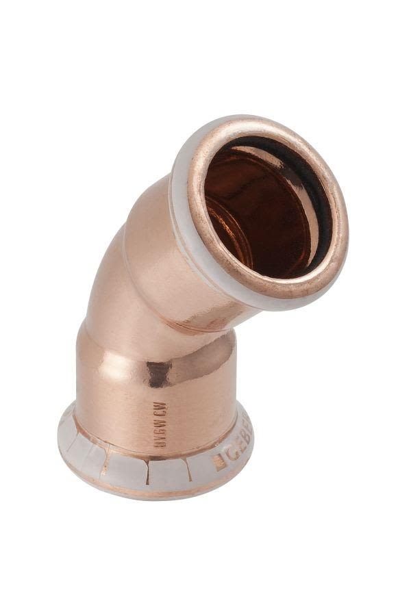 Geberit 1768150 Bøy 2 muffer, 45° 22 x 22 mm