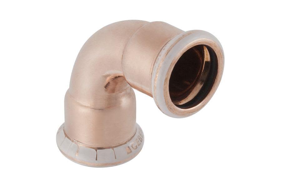Geberit 1768132 Bøy 90°, 2 muffer 15 x 15 mm