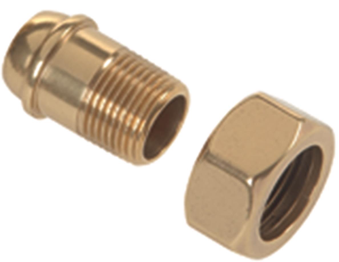 MMA 4161206 Nippel rak, till radiatorventil, med mutter DN 10