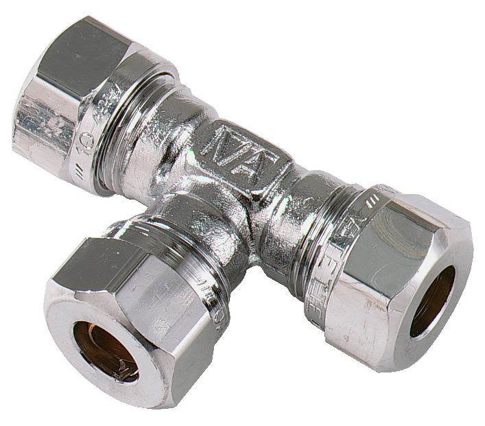 Vatette FG037080020 T-kobling 90°, forkrommet 18 mm