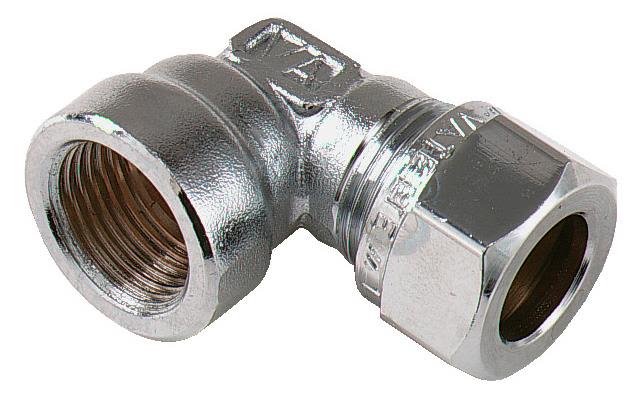 Vatette FG036053520 Vinkelkoppling 90°, förkromad, inv gänga 15 mm x G15