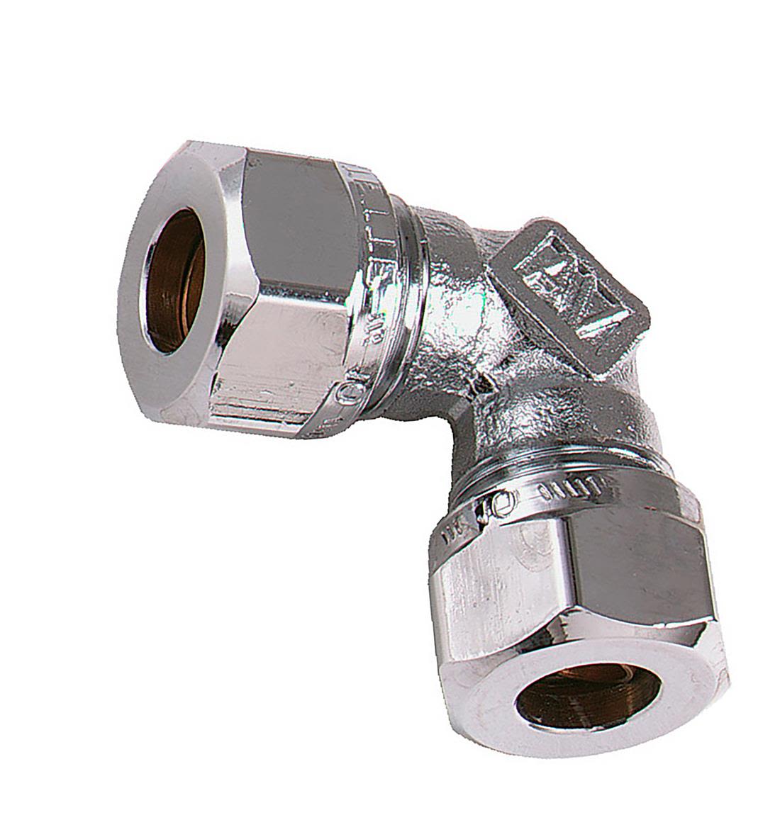 Vatette FG034050420 Vinkelkobling 90°, forkrommet 15 x 12 mm