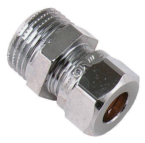 Vatette FG032043520 Klämringskoppling rak, förkromad, utv gänga 12 mm x G15