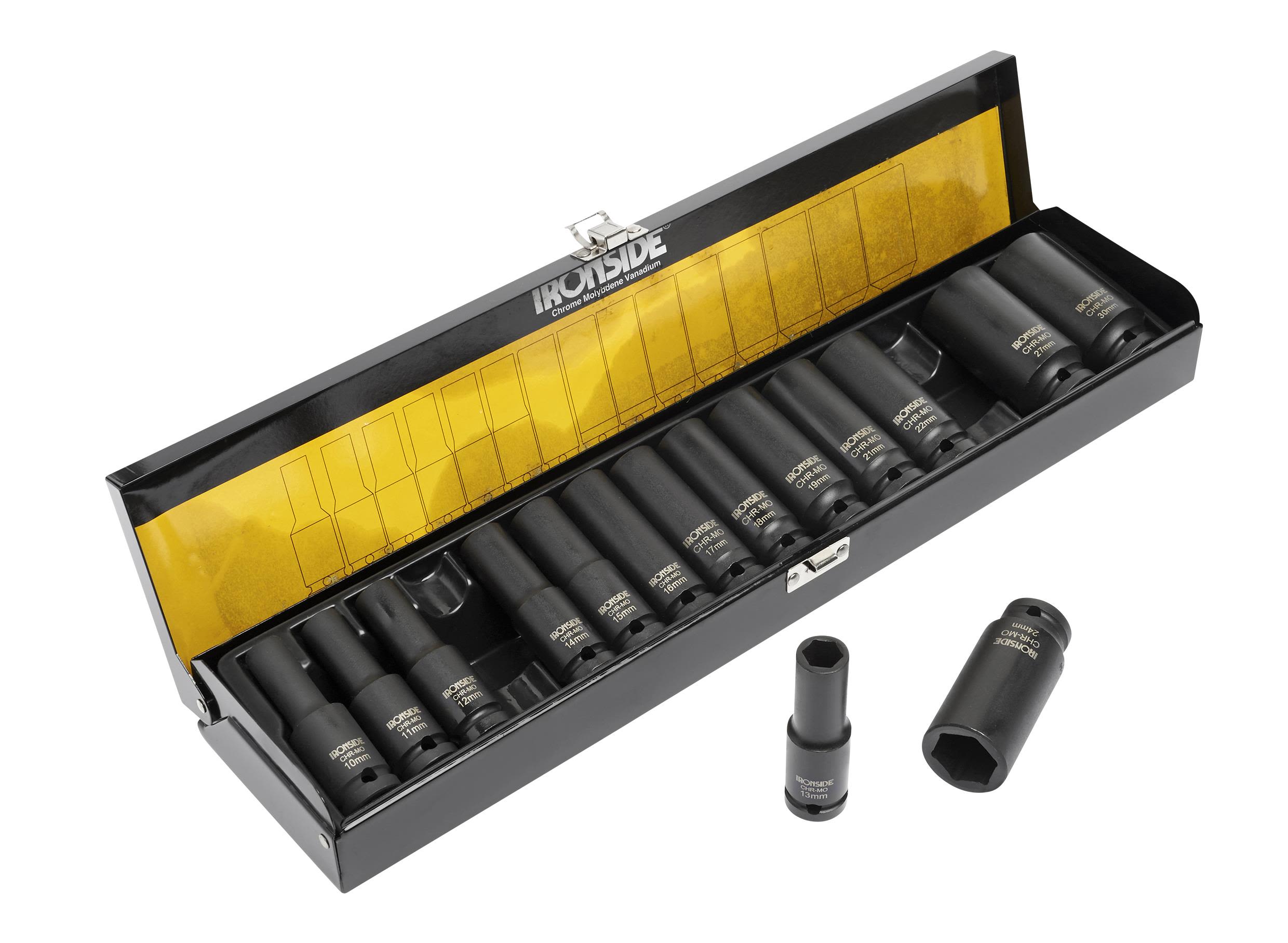 Ironside 116048 Krafthylssats 18 delar, 1/2