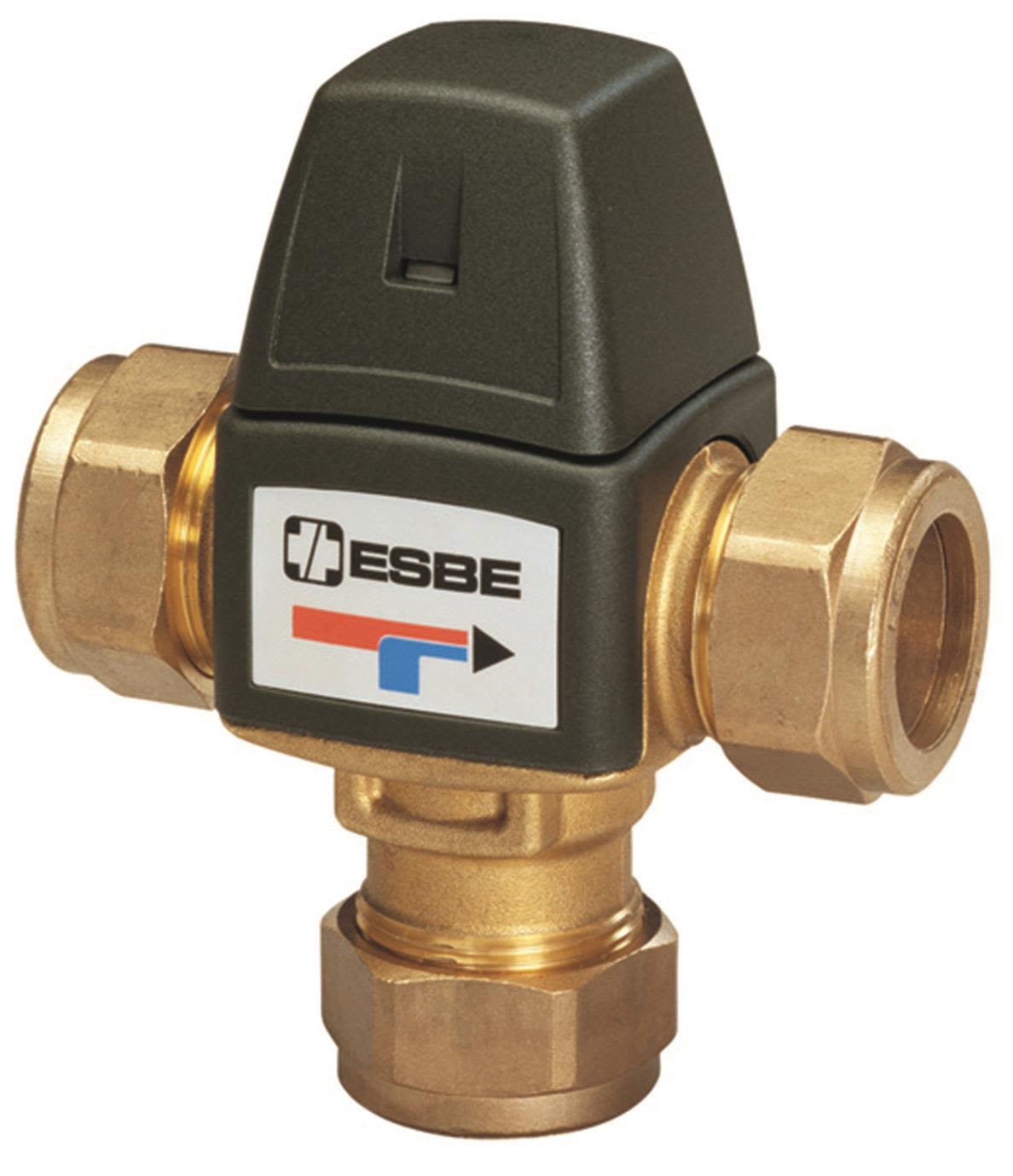 ESBE VTA323 Blandeventil med fastspændingsbeslag, 22 mm 35-60 °C