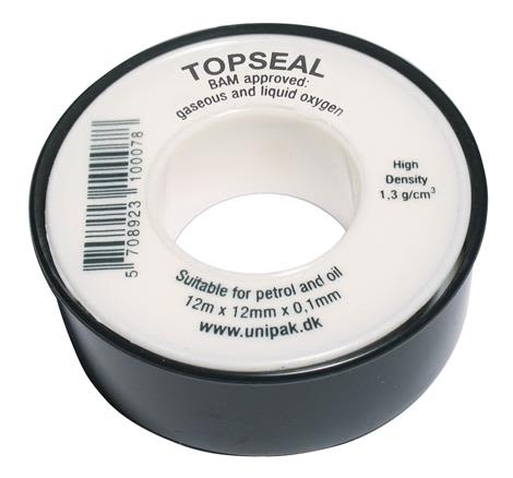 Unipak Topseal Gängtape 12 m x 12 mm x 0,10 mm