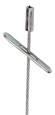 Gripple HF210SPEXP Vajerupphängning 45 kg, med lås 10 m x 2 mm, 10-pack