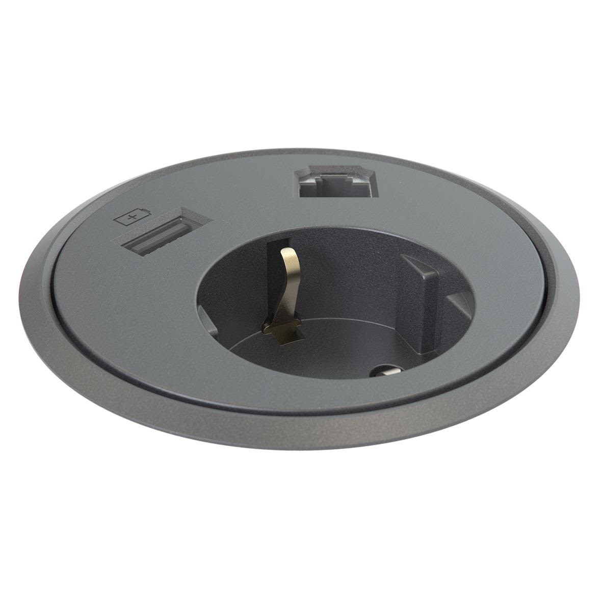 Kondator Powerdot PD12 Bordsuttag Schuko + data + USB
