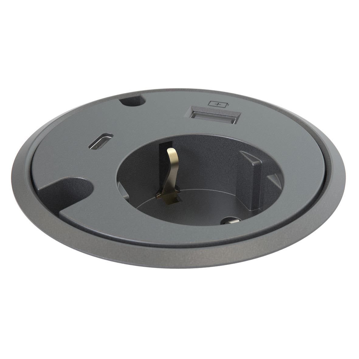 Kondator Powerdot PD16 Bordsuttag Schuko + USB/A + USB/C