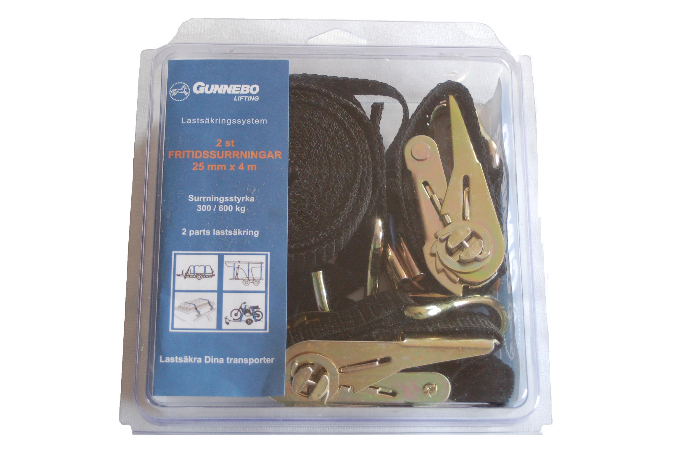 Gunnebo M151114 Surrning med krok, 0,4+3,6 m, 0,3T, 2-pack