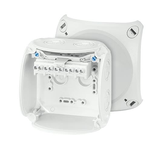 Hensel KF 0404 G Kopplingsdosa grå, IP66, glasfiber, 4 mm² 104x104 mm