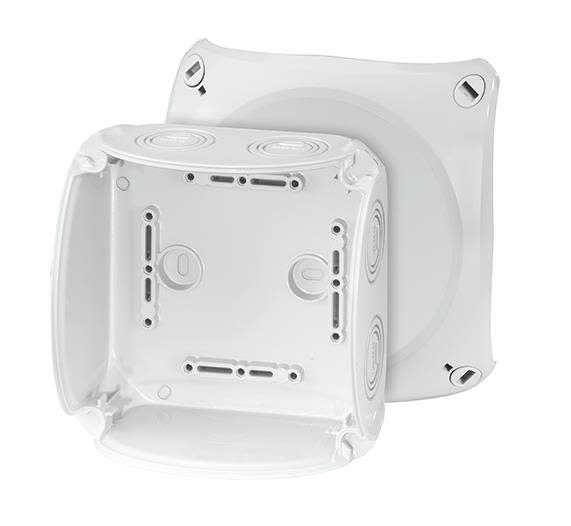 Hensel KF 0600 G Kopplingsdosa grå, IP66, glasfiber, utan plint 130x130x77 mm