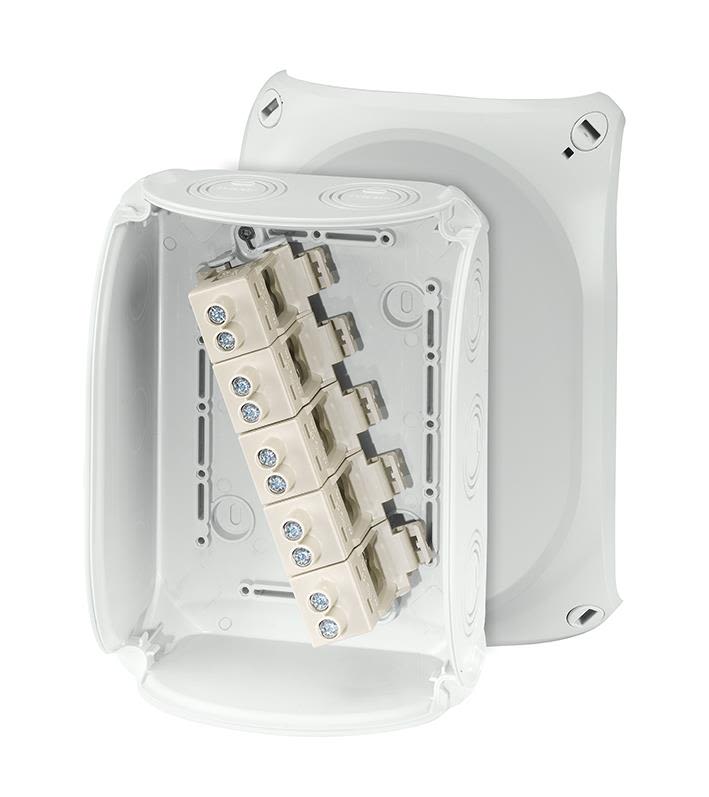 Hensel KF 1616 G Kopplingsdosa grå, IP66, glasfiber, 16-50 mm² 16 mm², 155x210 mm