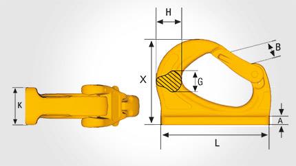 Gunnebo Z6455730 Universalkrok 3T
