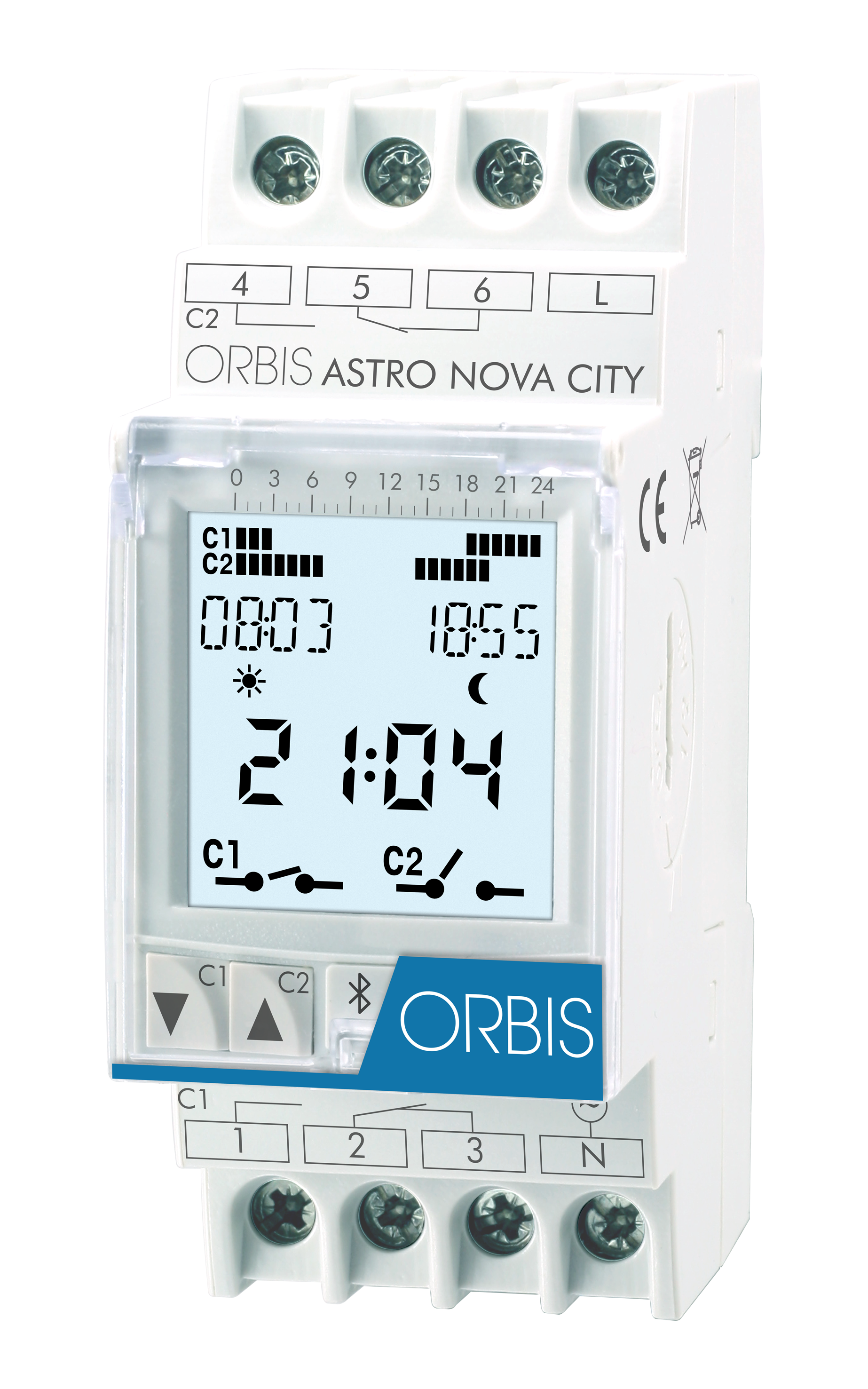ORBIS 178012 Kopplingsur 2 kanaler, 230V