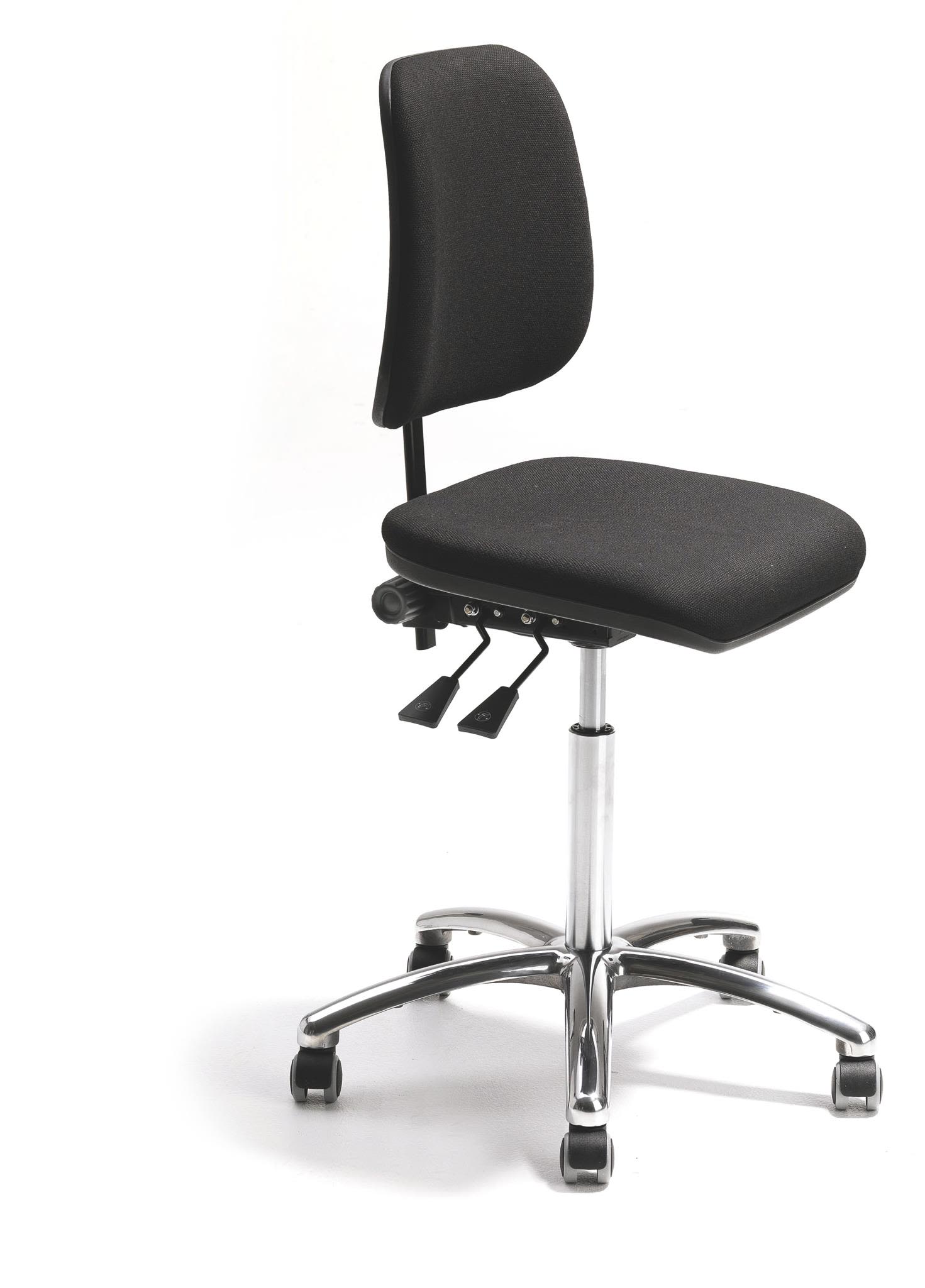 GBP 410892250102 Kontorstol lettrullende hjul, 440–580 mm Grå