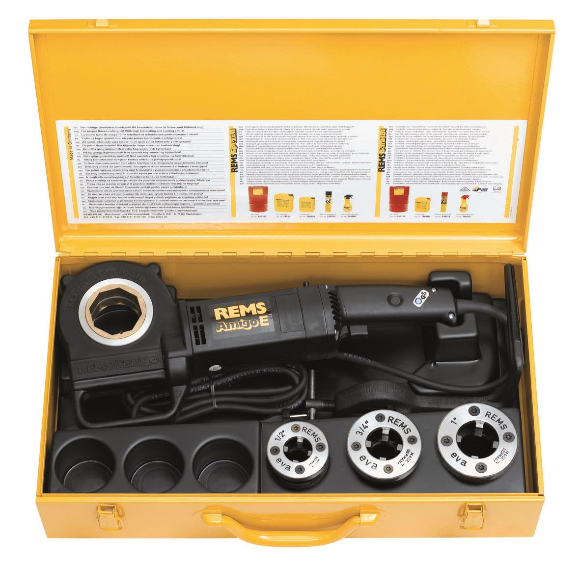 REMS Amigo E Gjengemaskin Sett R1/2"-3/4-1"