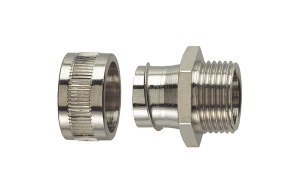 Hellermann Tyton 166-30323 Metallkoppling SSC-FM, fast, utvändig gänga Nominell Ø16 mm