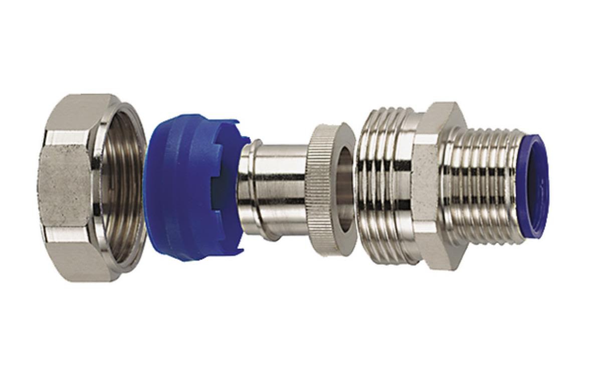 Hellermann Tyton 166-32203 Kompressionskoppling LTS-FMC, fast, med polyamidtätning Nominell Ø12 mm, M16