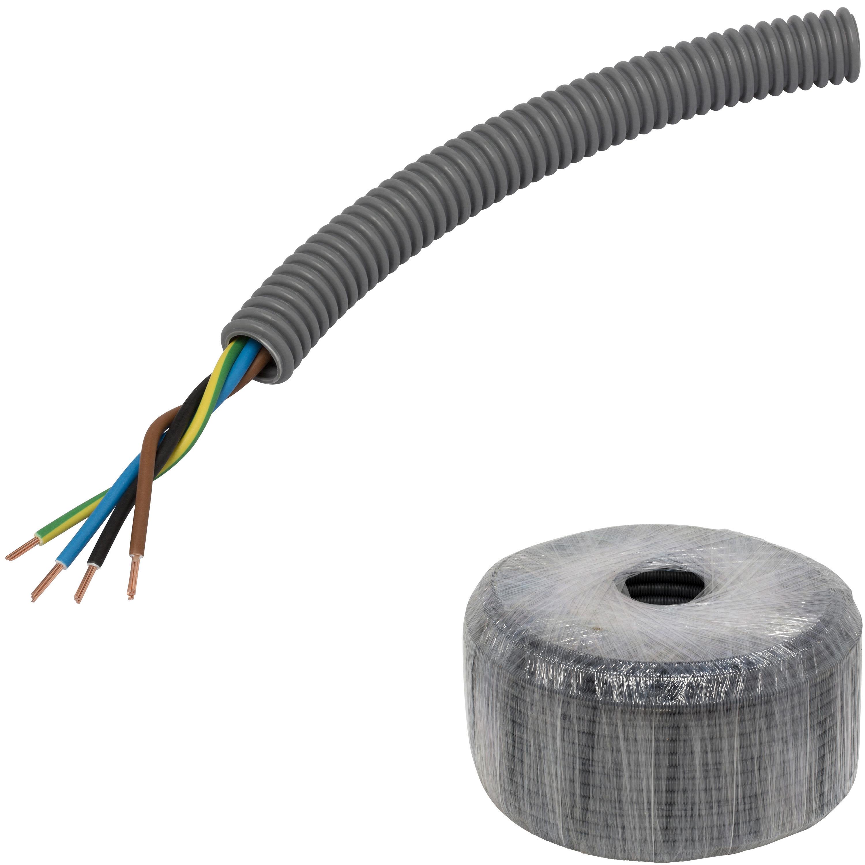 Pipelife FQ PowerFlex Kabel forhåndslagt, tvinnet 16 mm x 100 m, 4G 1,5 mm²