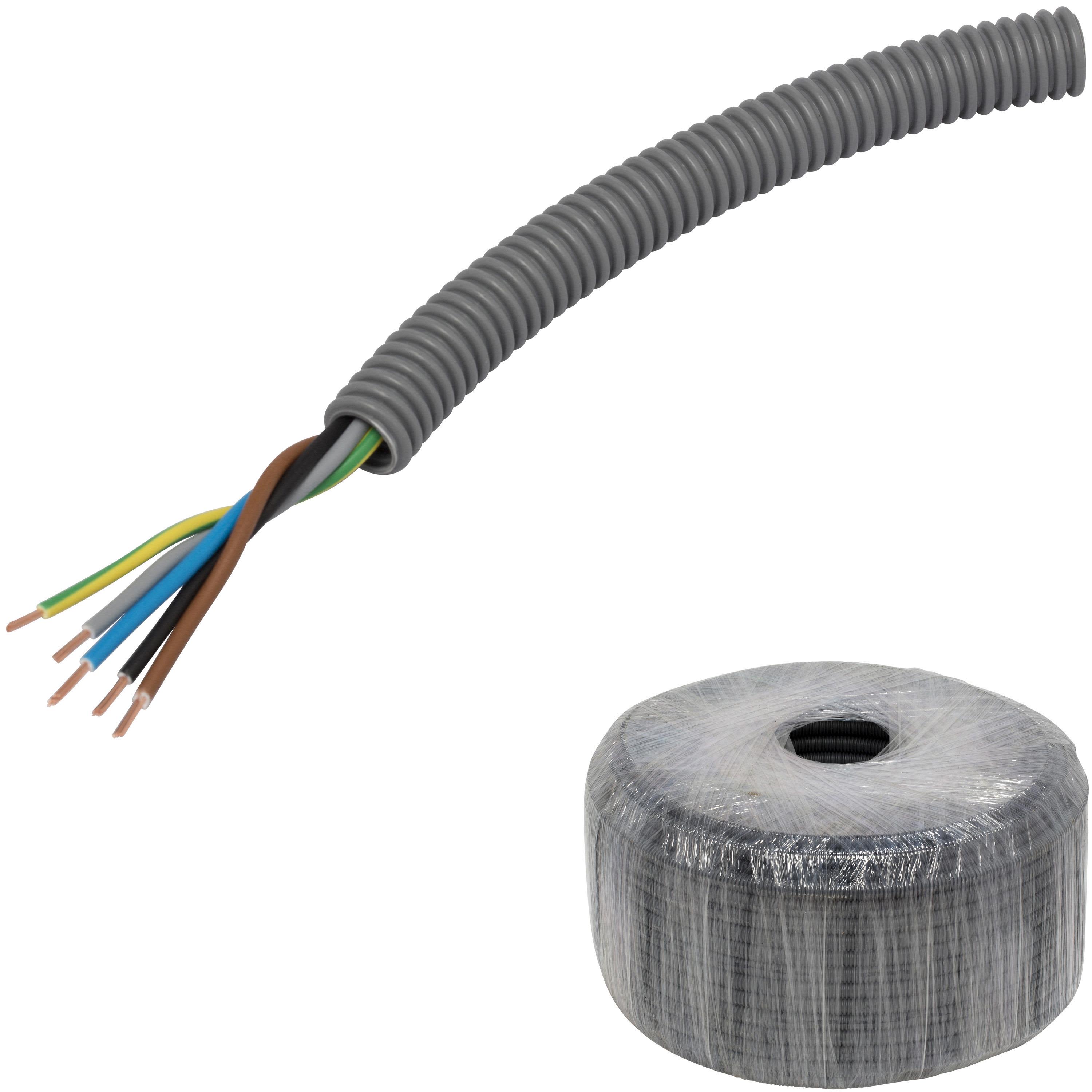 Pipelife FQ PowerFlex Kabel forhåndslagt, tvinnet 16 mm x 100 m, 5G 1,5 mm²