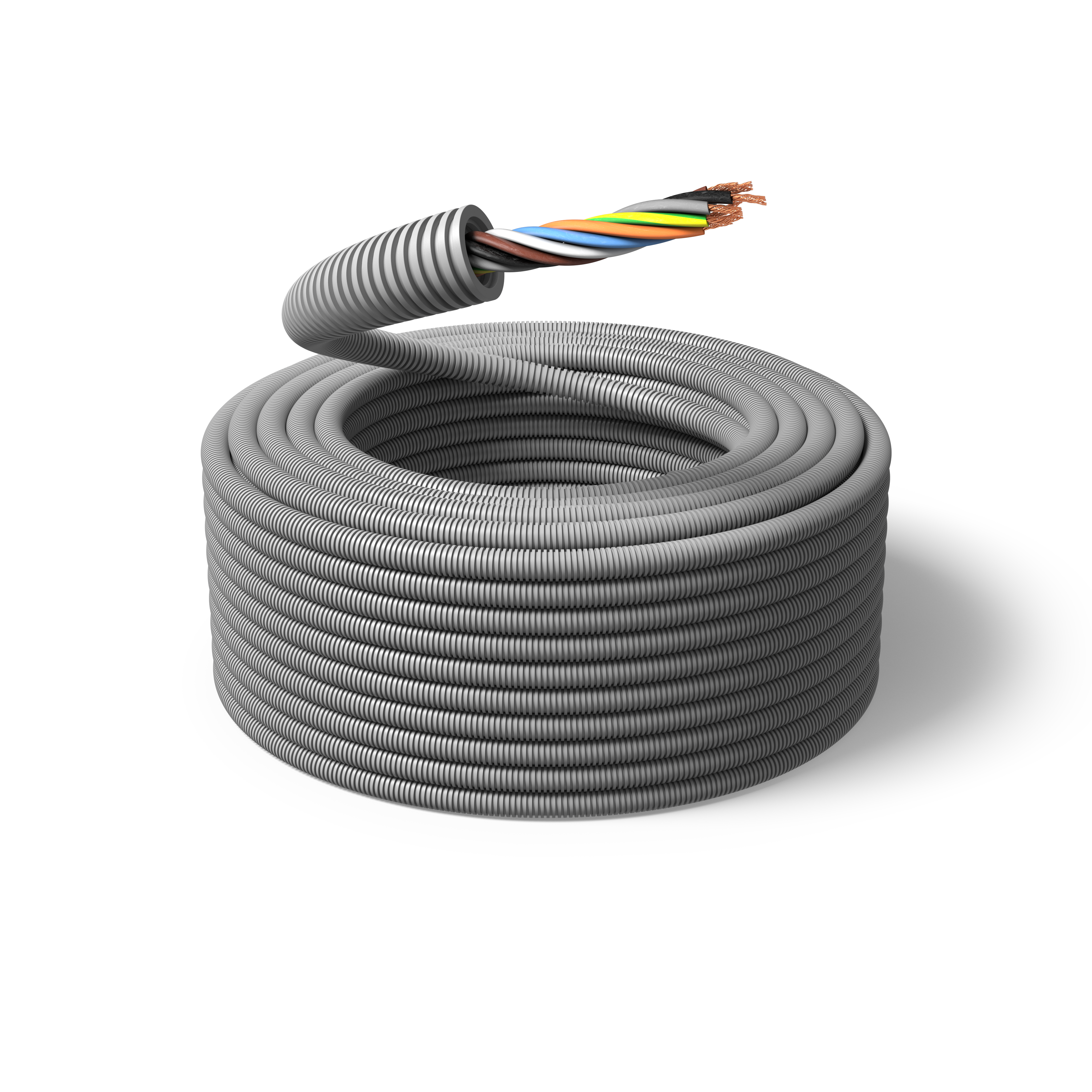 PM FLEX FQ Installasjonskabel forhåndslagt, 100 m, tvunnet 7G 1,5 mm², ytre Ø 20 mm