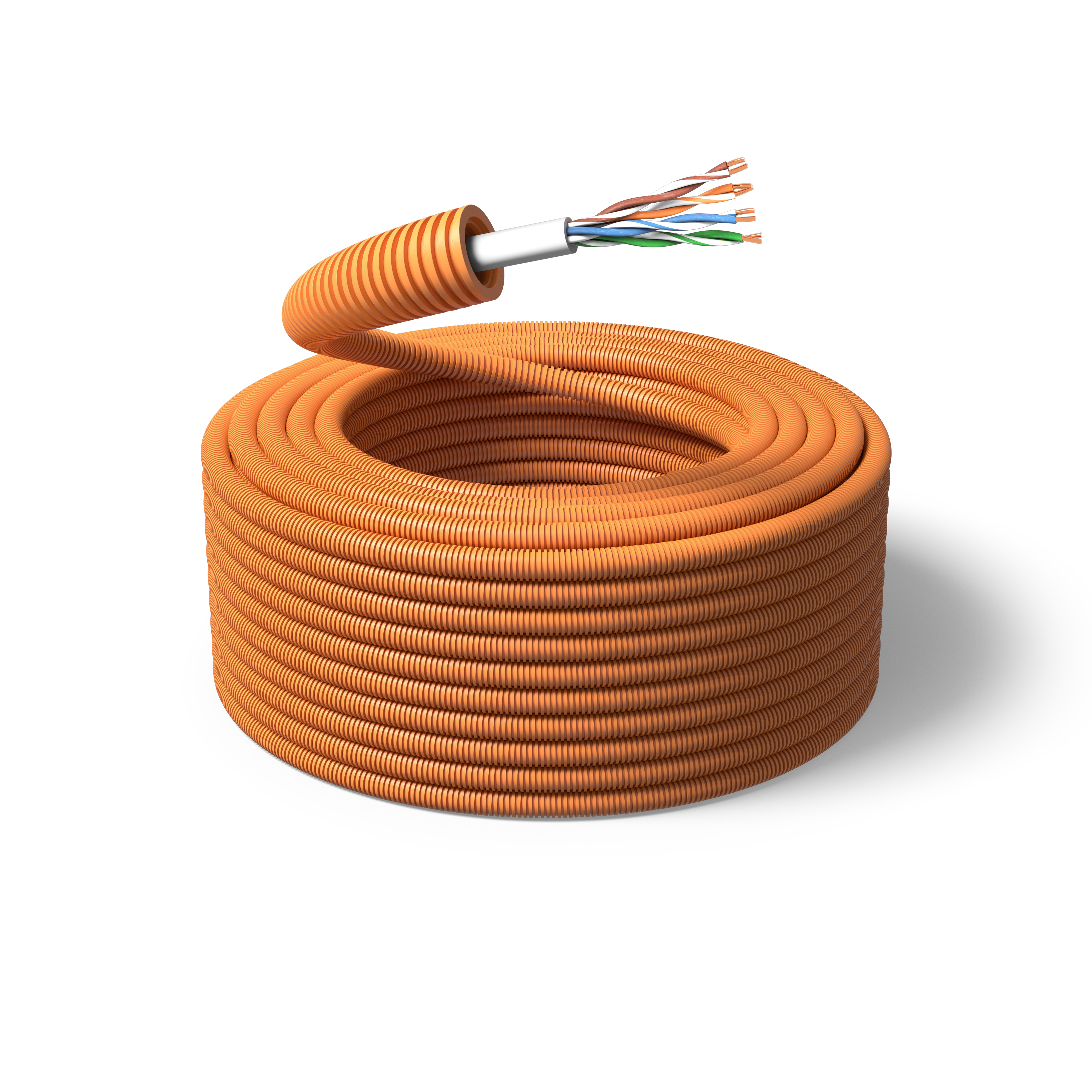 PM FLEX TELE Telekabel forhåndslagt, 16 mm x 100 m, 4 x 2 x 0,5 mm²