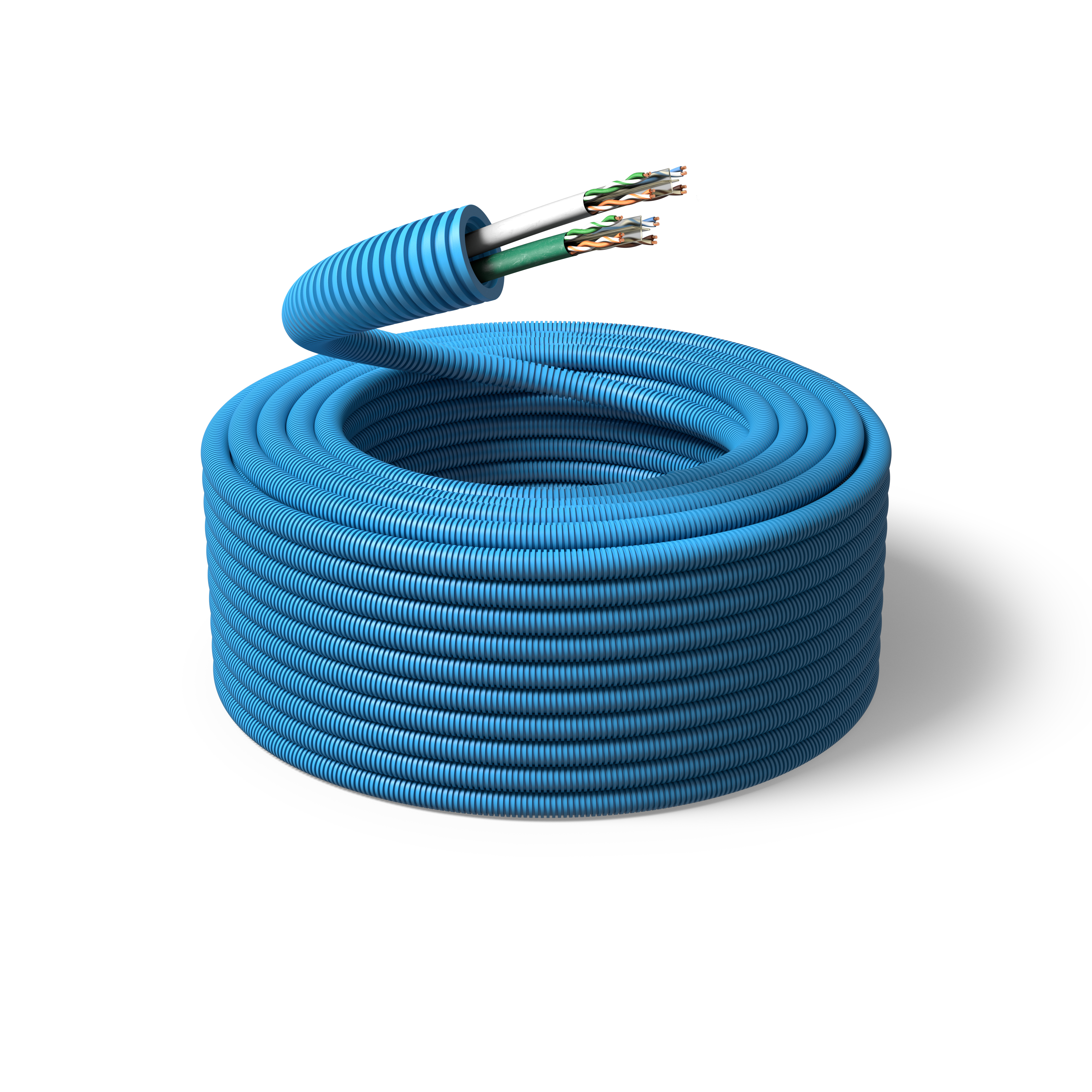PM FLEX Kat 6 Multimediakabel fördragen, 100 m 2xU/UTP6, ytter-Ø16 mm