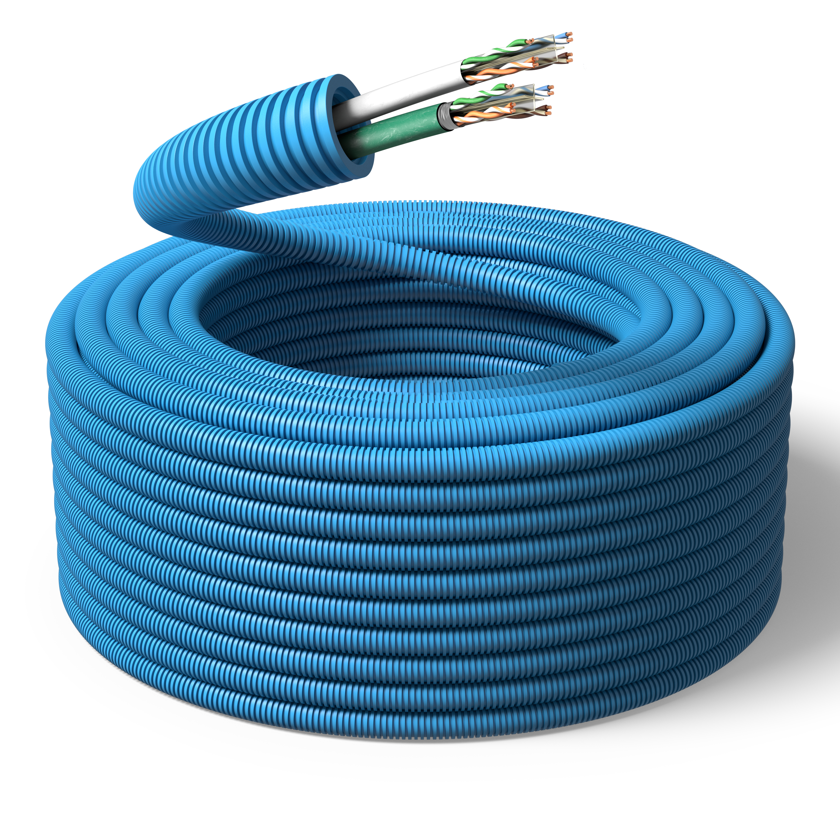 PM FLEX 2xF/UTP6A Multimediakabel forhåndslagt, 25 mm x 100 m