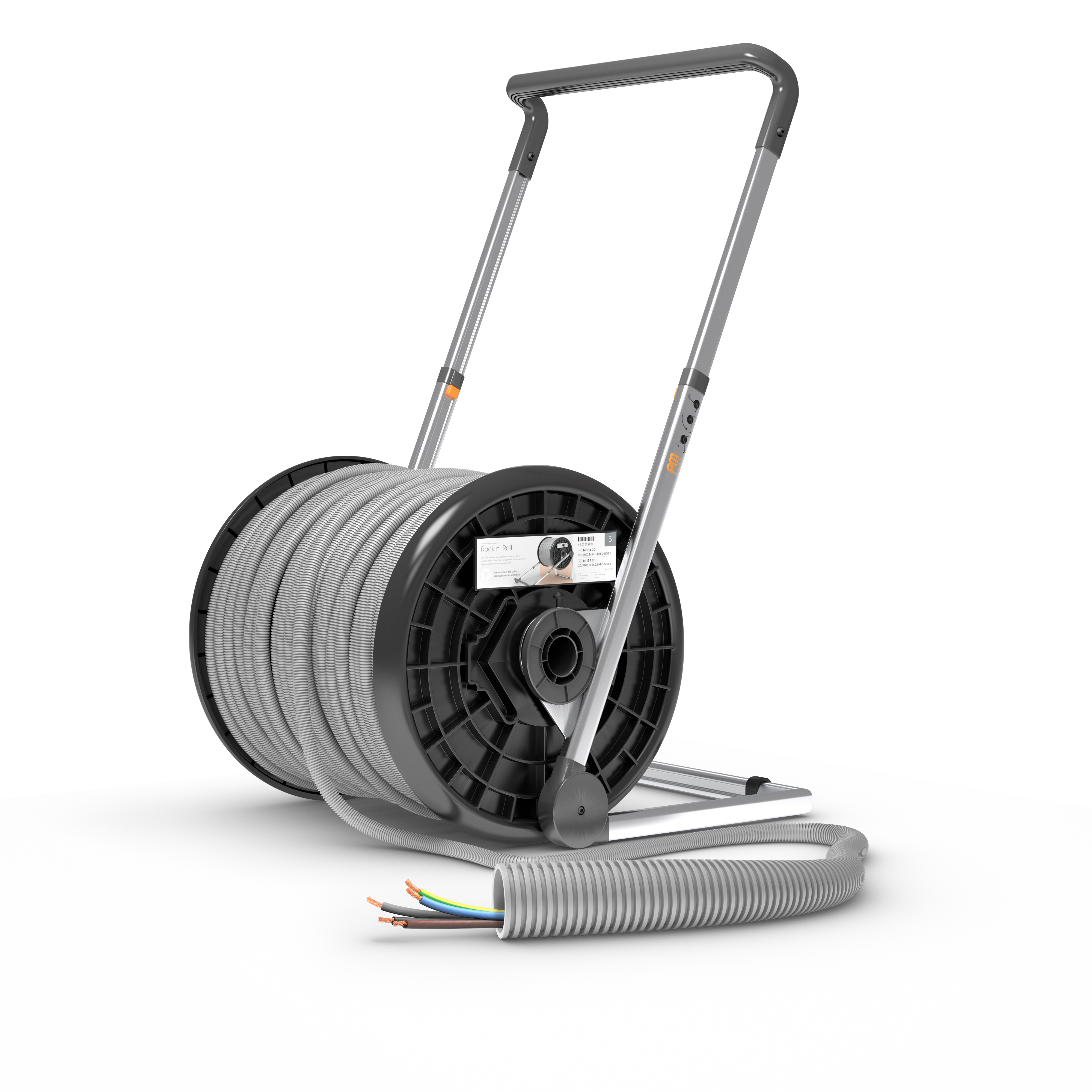 PM FLEX FQ Kabel fördragen, halogenfri och flamskyddad 300 m, 5G1,5 mm²