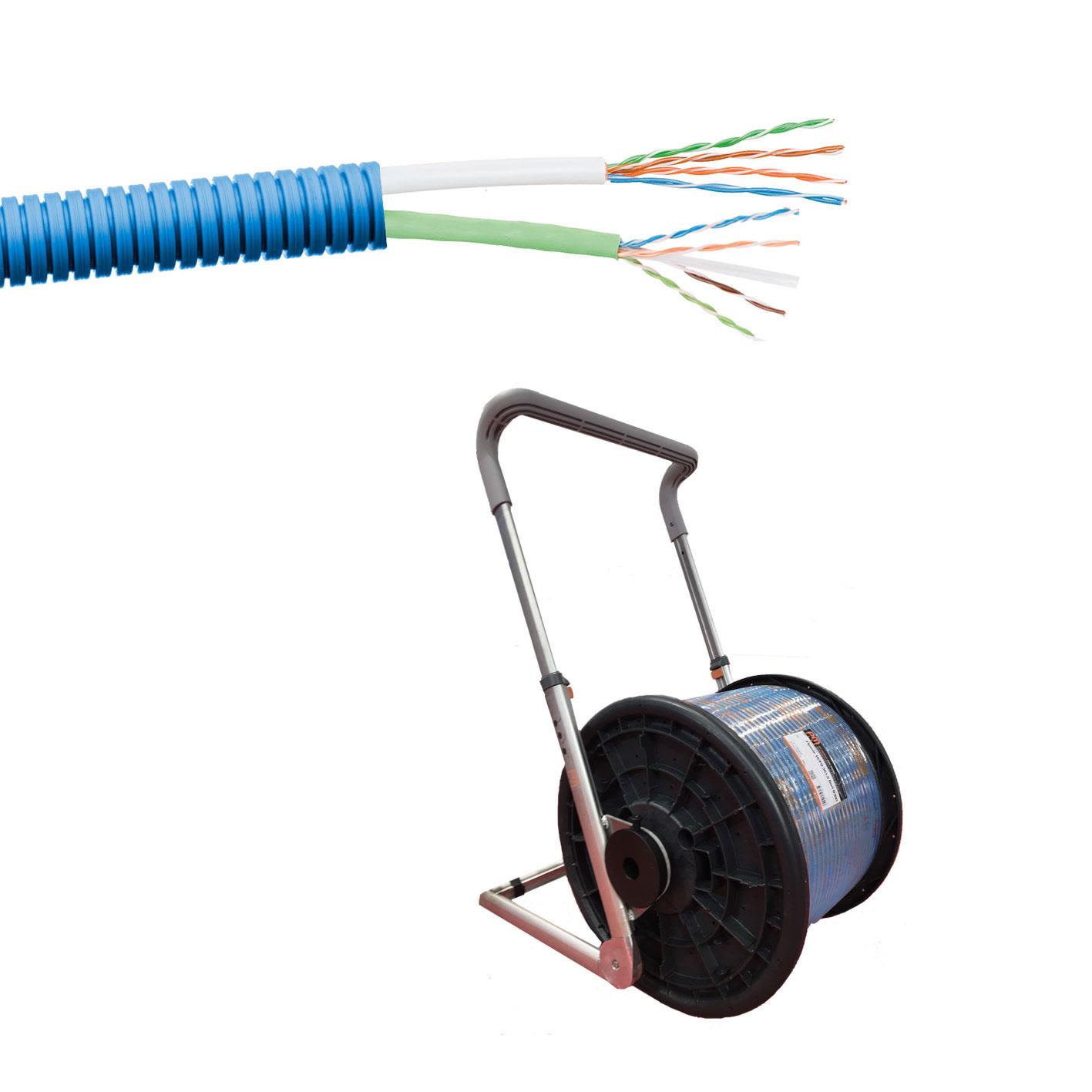 PM FLEX 2xU/UTP6 Multimediakabel fördragen, 20 mm x 200 m, K6-modell