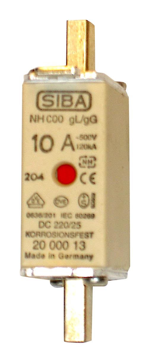 SIBA 2000013.25EL Knivsäkring C000, gL/gG 25 A, 3-pack
