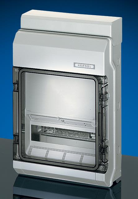 Hensel KV 9230 Normkapsling transparent, IP65 1 x 18 moduler