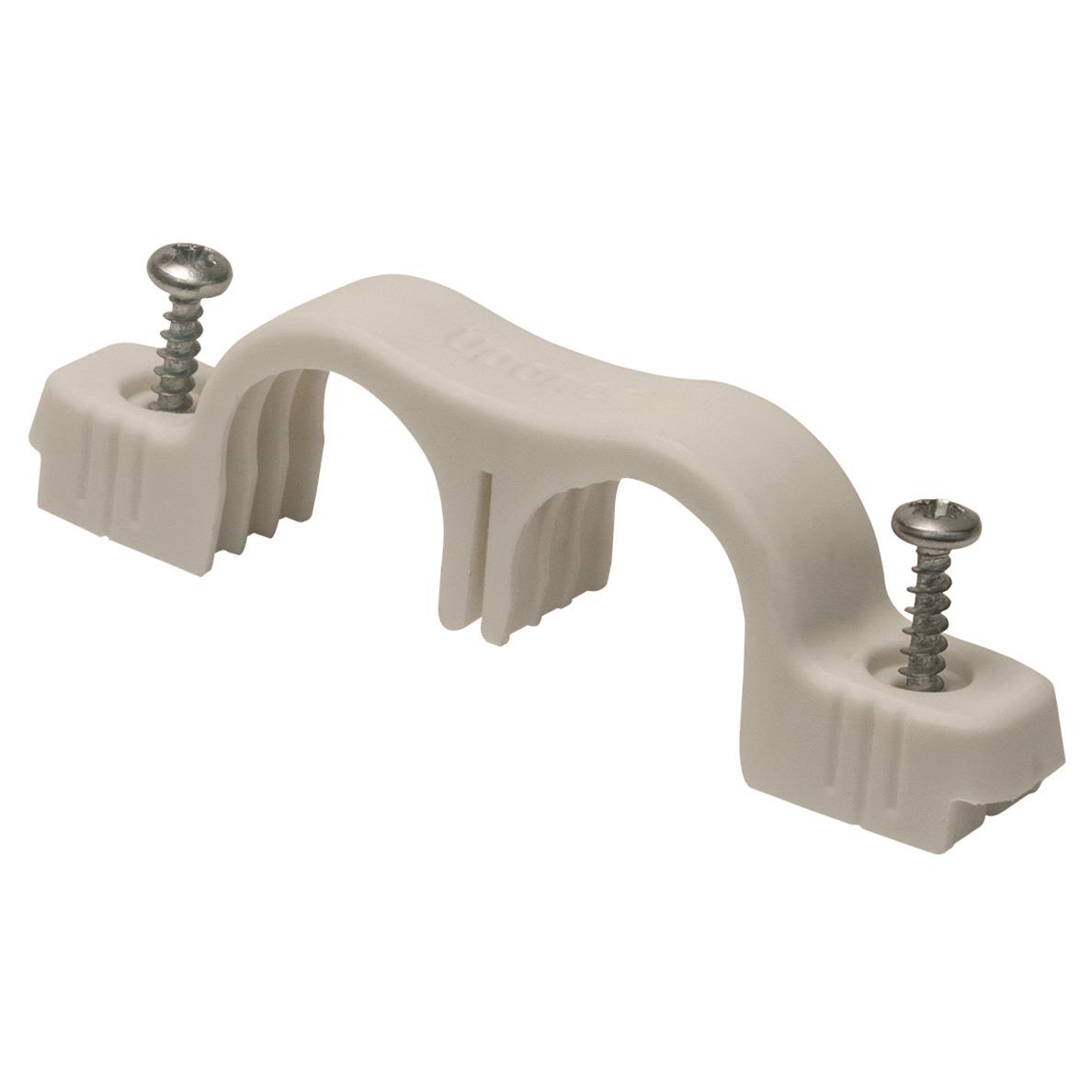 Uponor Teck tomrørsholder dobbelt 25 mm.  Bruges til fastgørelse af tomrør mod en flade. Skruer inkluderet. - (60 stk.)
