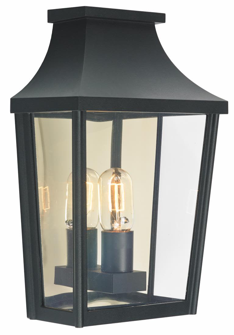 Norlys London 497 Veggarmatur E27, 57 W, IP65 Svart