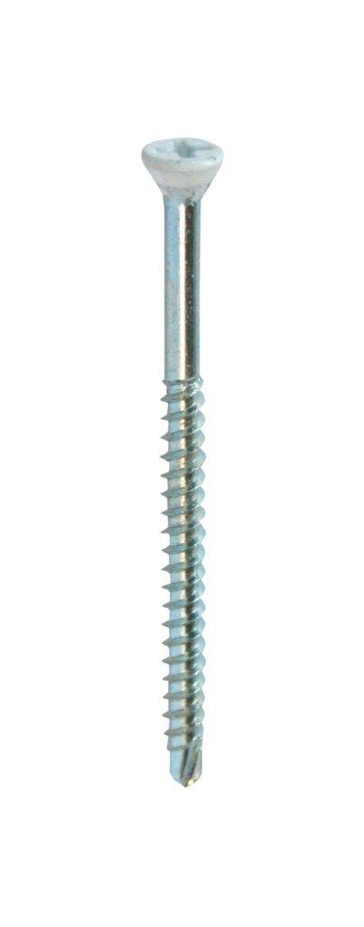 Grabber 166601 Sokkelskrue 17JD-VIT, 3,8 x 42 mm, 100-pakning