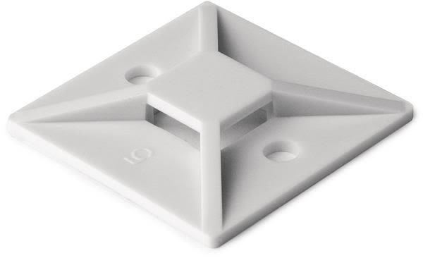 Hellermann Tyton MB2A Ankare självhäftande, 13 x 13 mm Vit, 100-pack