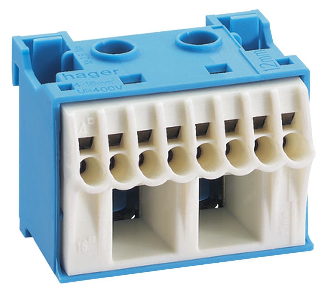 Hager KN22N Nollplint 63 A, 230V 5 x 16 mm² + 17 x 4 mm²
