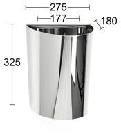 Habo 50 Papperskorg 275 x 300 x 170 mm Blankpolerad