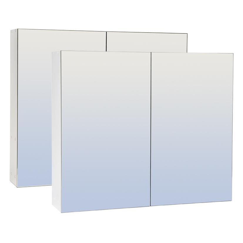 Skånebeslag Skåform Mirro 4 Badrumsskåp 650 x 550 x 140 mm, svart framkant
