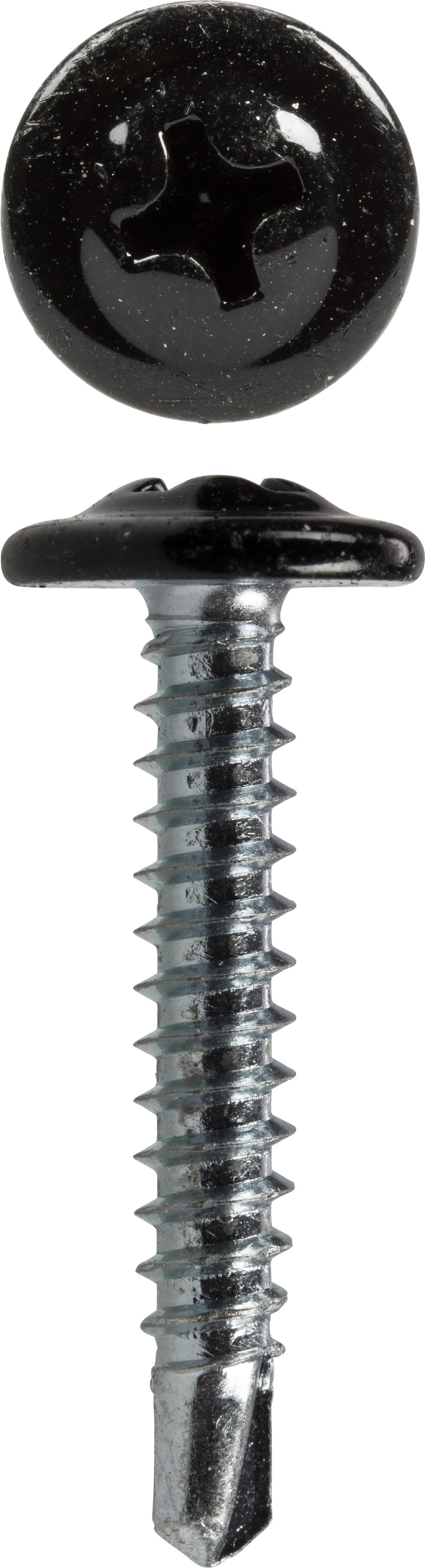 FIXX 1531676 Monteringsskrue 4,2 mm, borspiss, svart 14 mm, 500-pakning